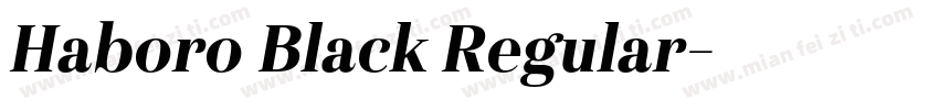 Haboro Black Regular字体转换